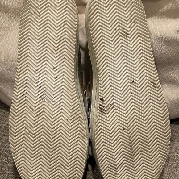 Nordstrom BP Marian Gold Metallic Ruffle Slip On Platform Shoes Size 6 1/2 - Picture 8 of 9